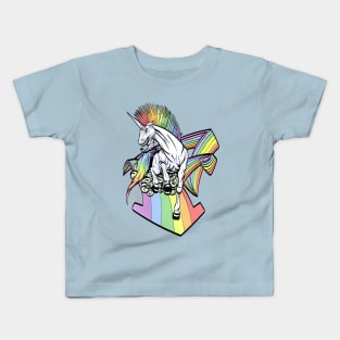 Rainbow Unicorn Rage Kids T-Shirt